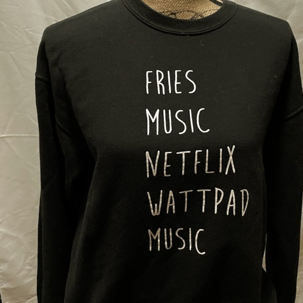 Black graphic sweatshirt